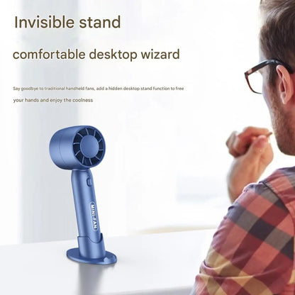 USB Rechargeable Mini Handheld Fan With Desktop Stand - EverGrowMarkeplace