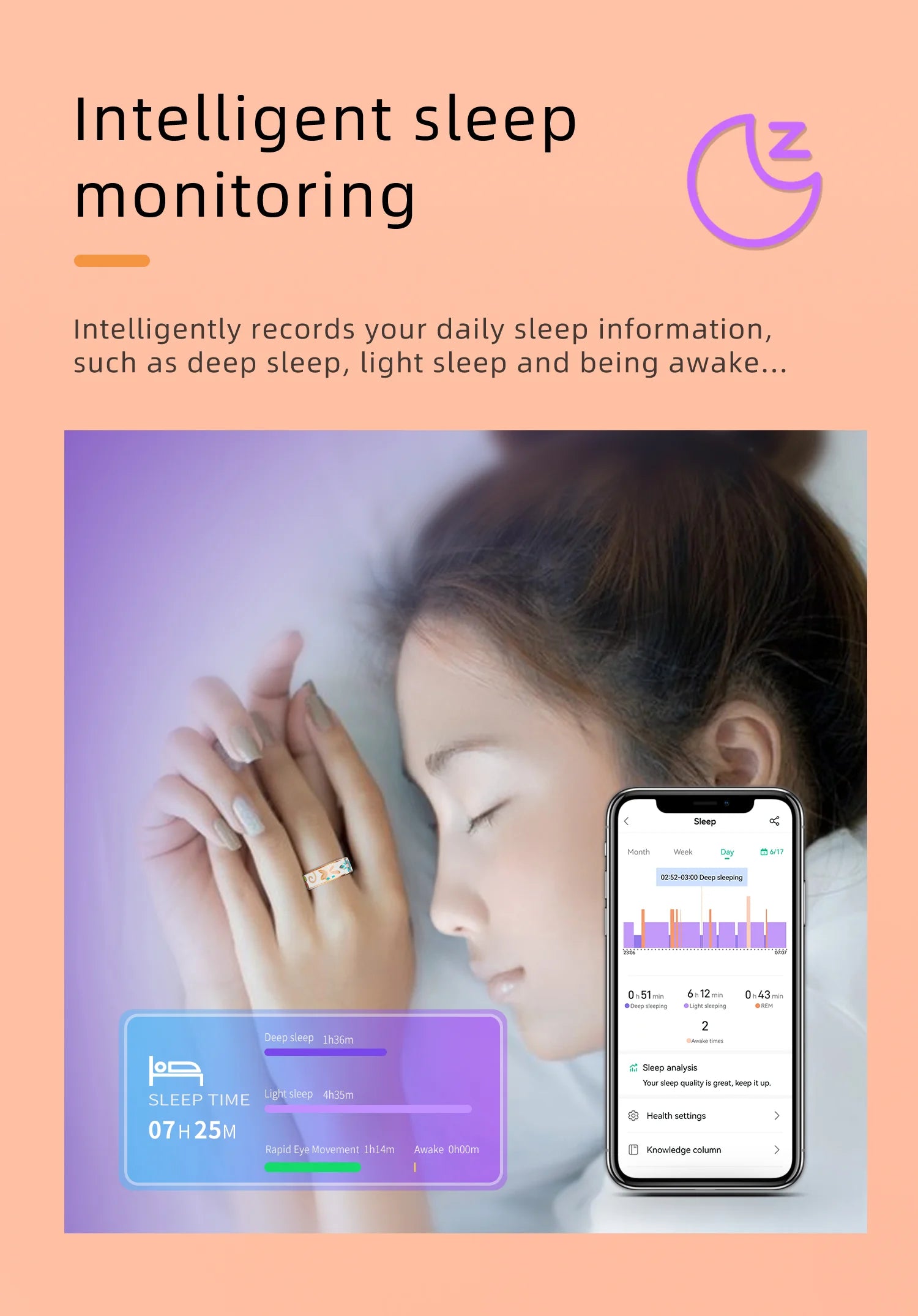 Smart Fitness Ring for Women – Heart, Sleep & Activity