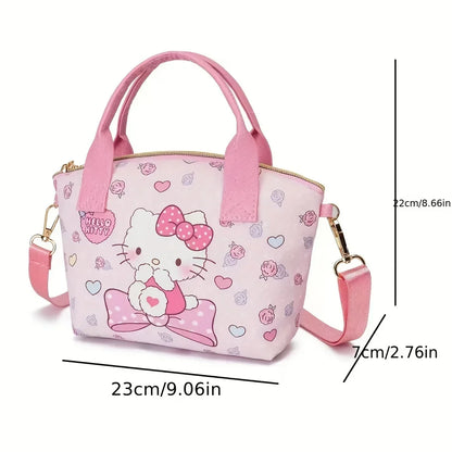 Kawaii Cartoon Tote Handbag With Cute Character Print