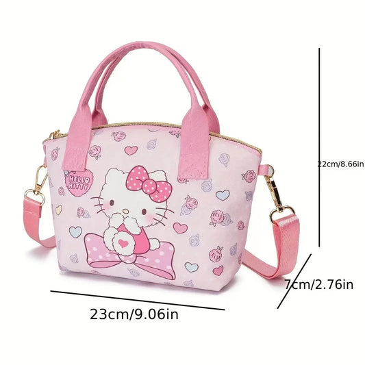 Kawaii Cartoon Tote Handbag With Cute Character Print