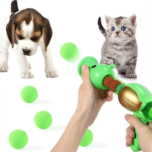 Soft Pea Launcher Interactive Ball Toy For Cats And Kids