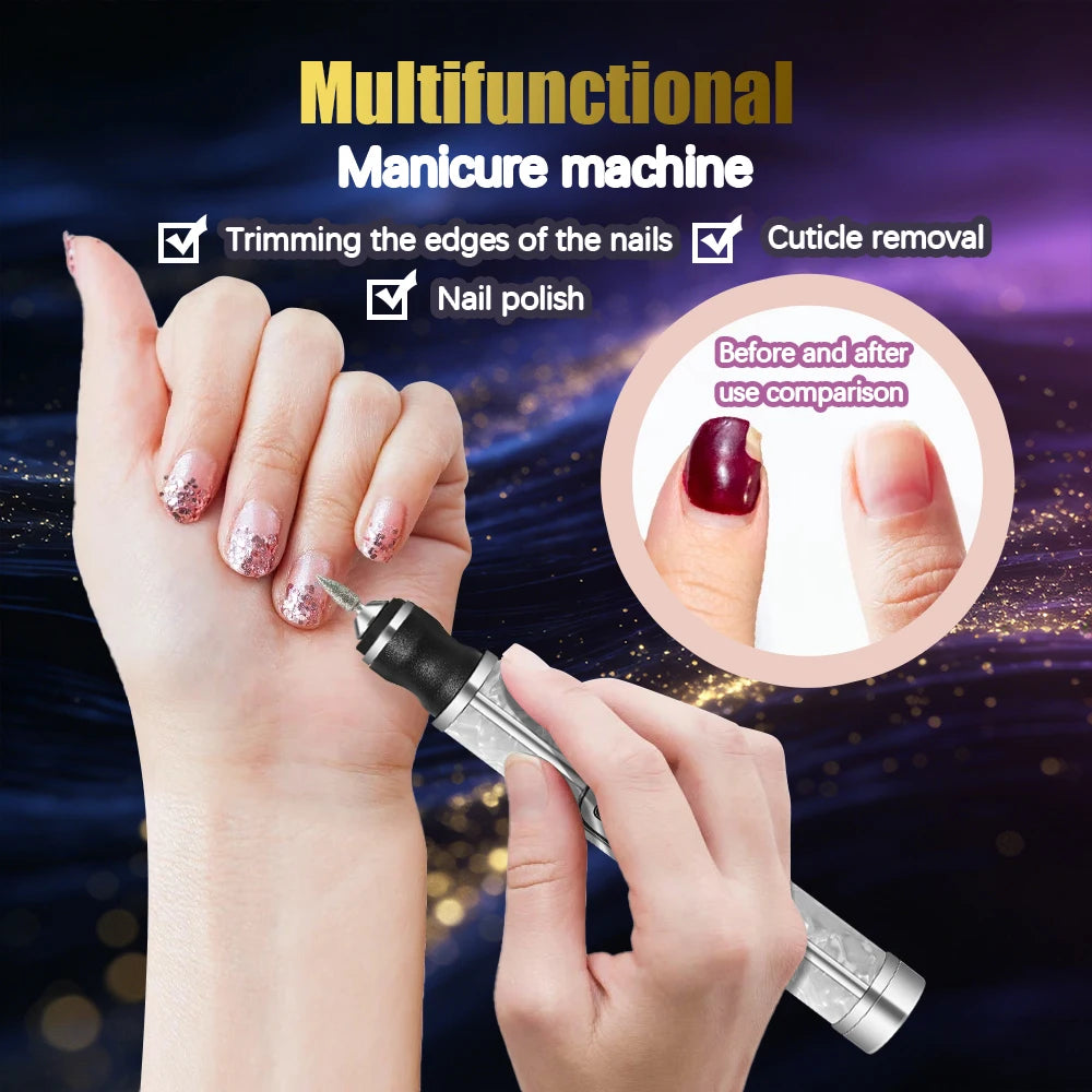 Rechargeable Electric Nail Drill File Set – Low Noise - EverGrowMarkeplace
