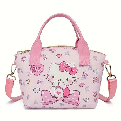 Kawaii Cartoon Tote Handbag With Cute Character Print