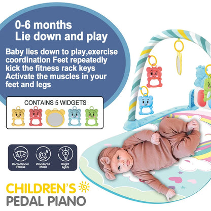 Baby Piano Play Gym Mat With Music And Lights - EverGrowMarkeplace