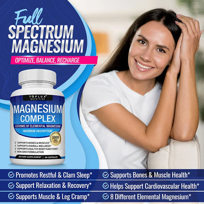 Magnesium Complex 1000 mg Capsules – Multi-Source Support