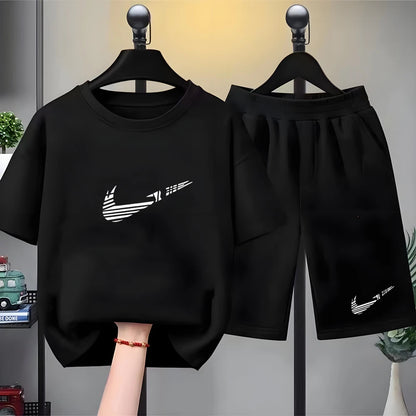 Kids Summer Short Sleeve T-Shirt and Shorts Set
