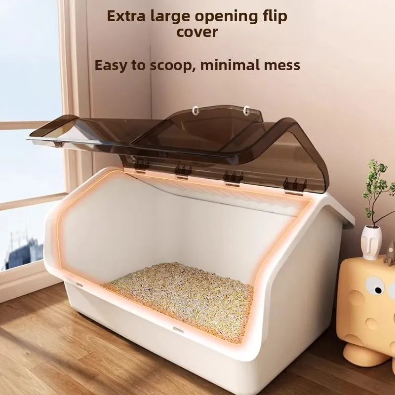 Automatic Self-Cleaning Cat Litter Box With Odor Control
