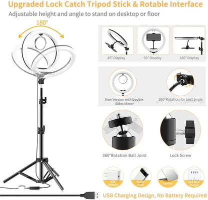 LED Ring Light With Tripod Stand And Phone Holder - EverGrowMarkeplace