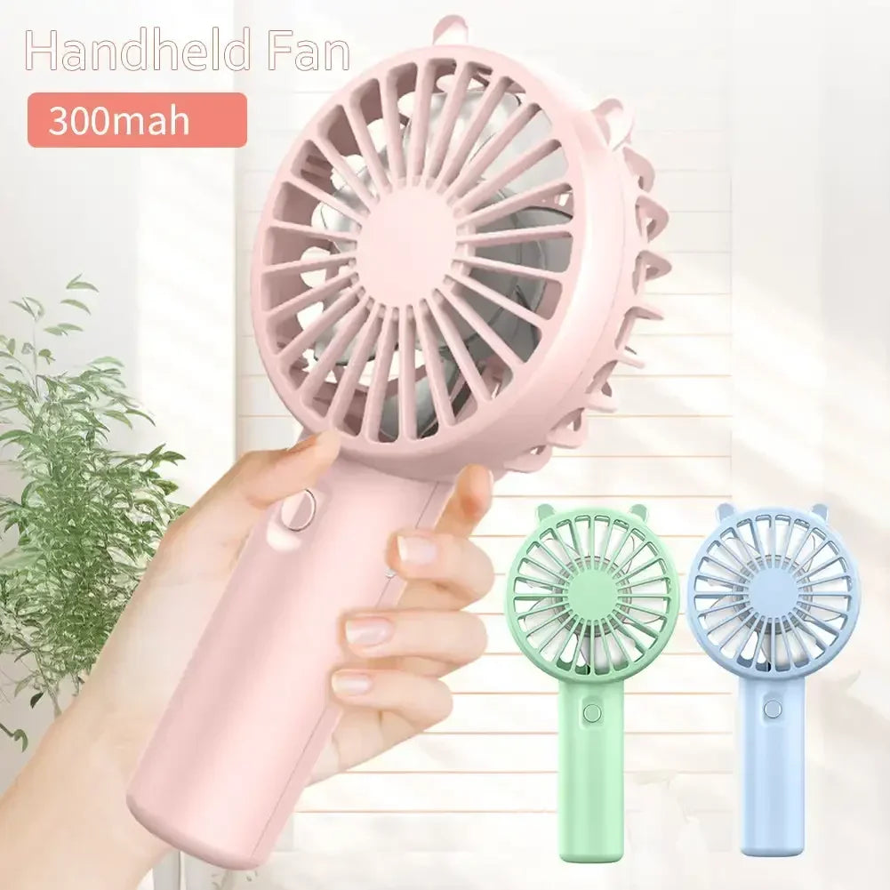 Mini Portable USB Handheld Fan – Quiet Rechargeable Cooling