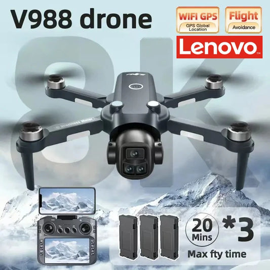 8K GPS Camera Drone With Screen Controller And Obstacle Avoidance
