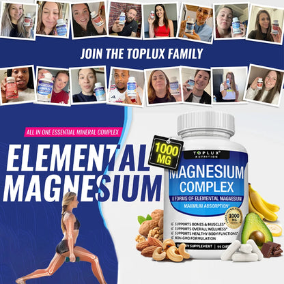 Magnesium Complex 1000 mg Capsules – Multi-Source Support