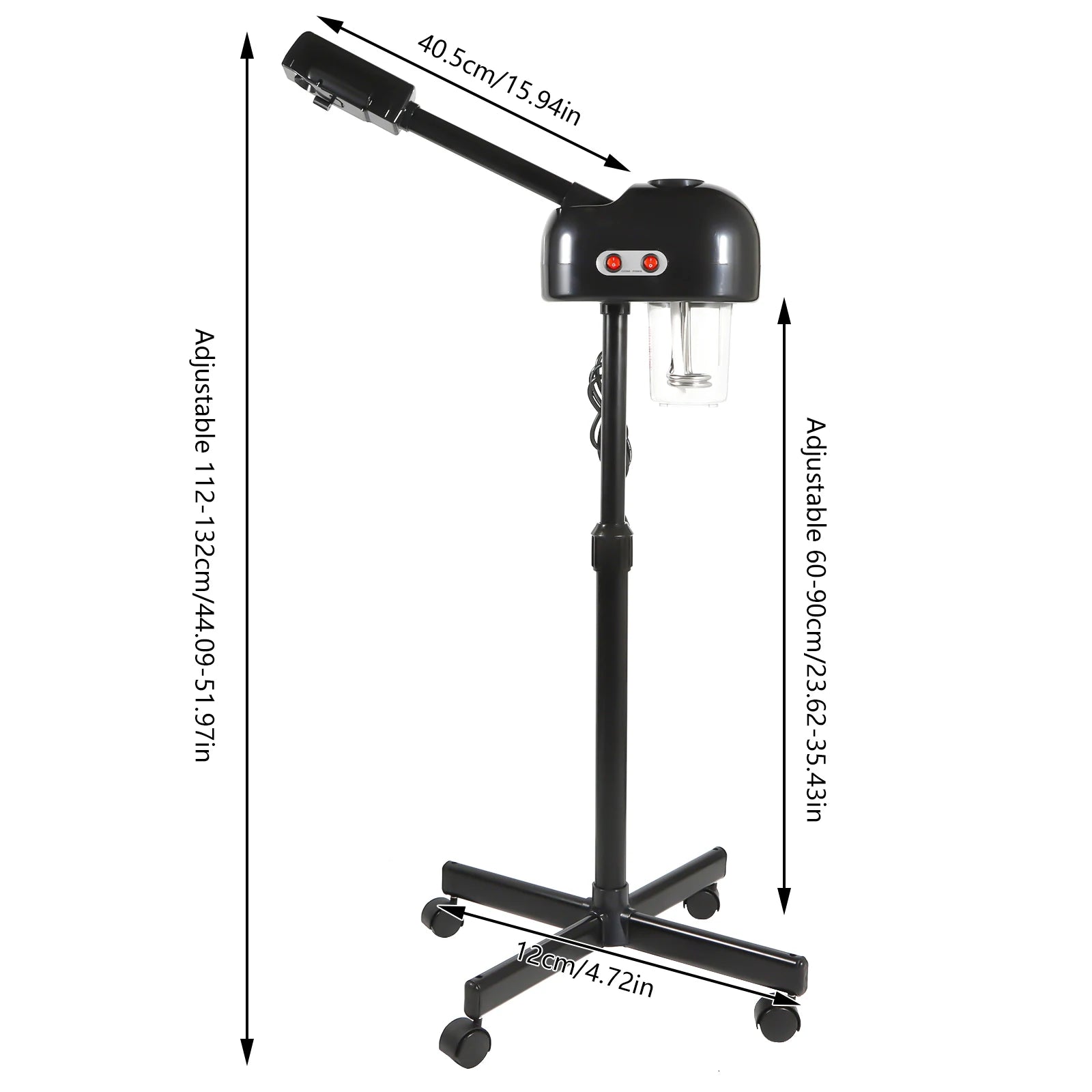 Ozone Facial Steamer 750 ml – Adjustable Floor Stand - EverGrowMarkeplace