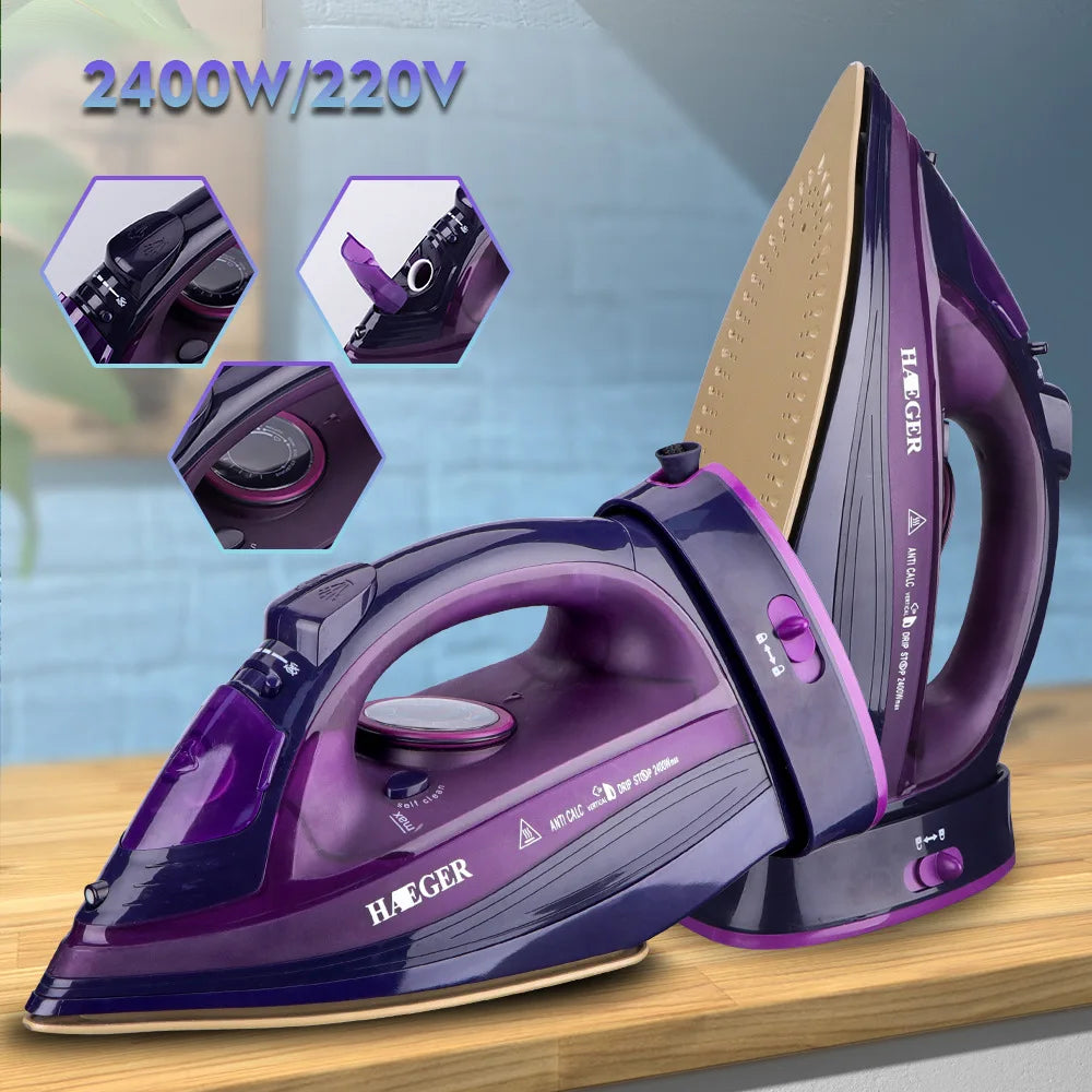 Wireless Steam Iron for Clothes 2400W With 350 ml Tank - EverGrowMarkeplace