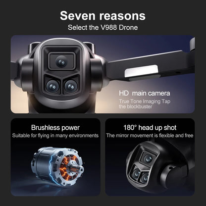 8K GPS Camera Drone With Screen Controller And Obstacle Avoidance