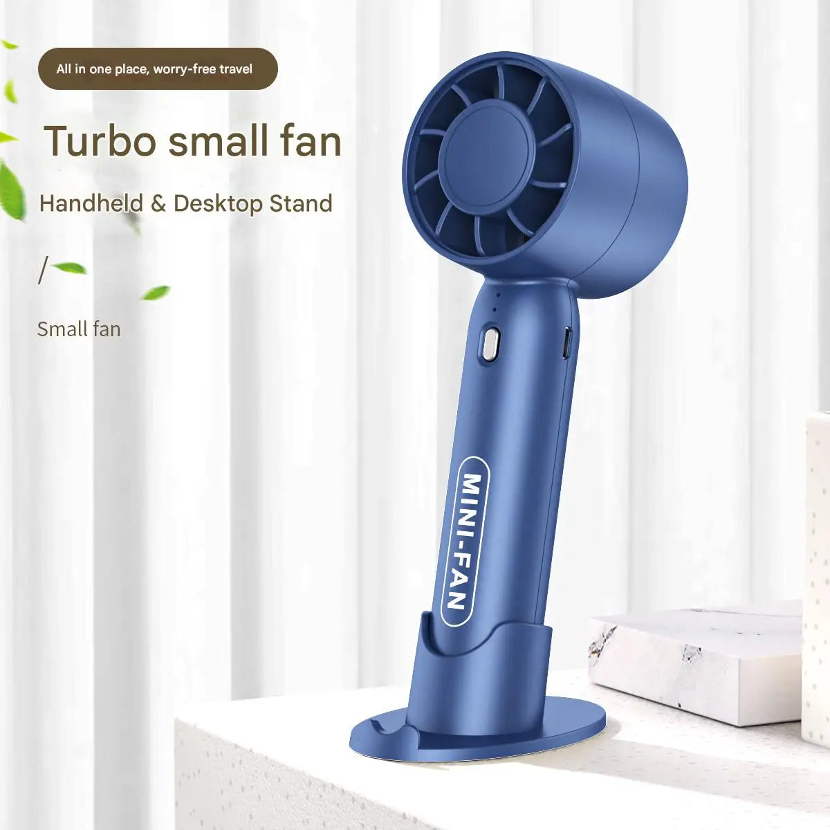 USB Rechargeable Mini Handheld Fan With Desktop Stand - EverGrowMarkeplace
