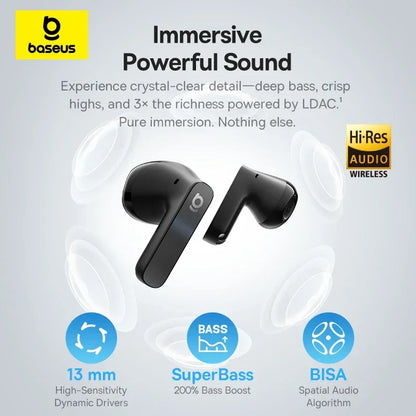 Wireless ANC Earbuds With LDAC Hi-Res Audio and Deep Bass