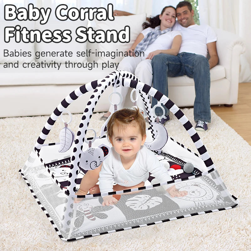 Baby Play Gym Activity Mat with Hanging Toys - EverGrowMarkeplace