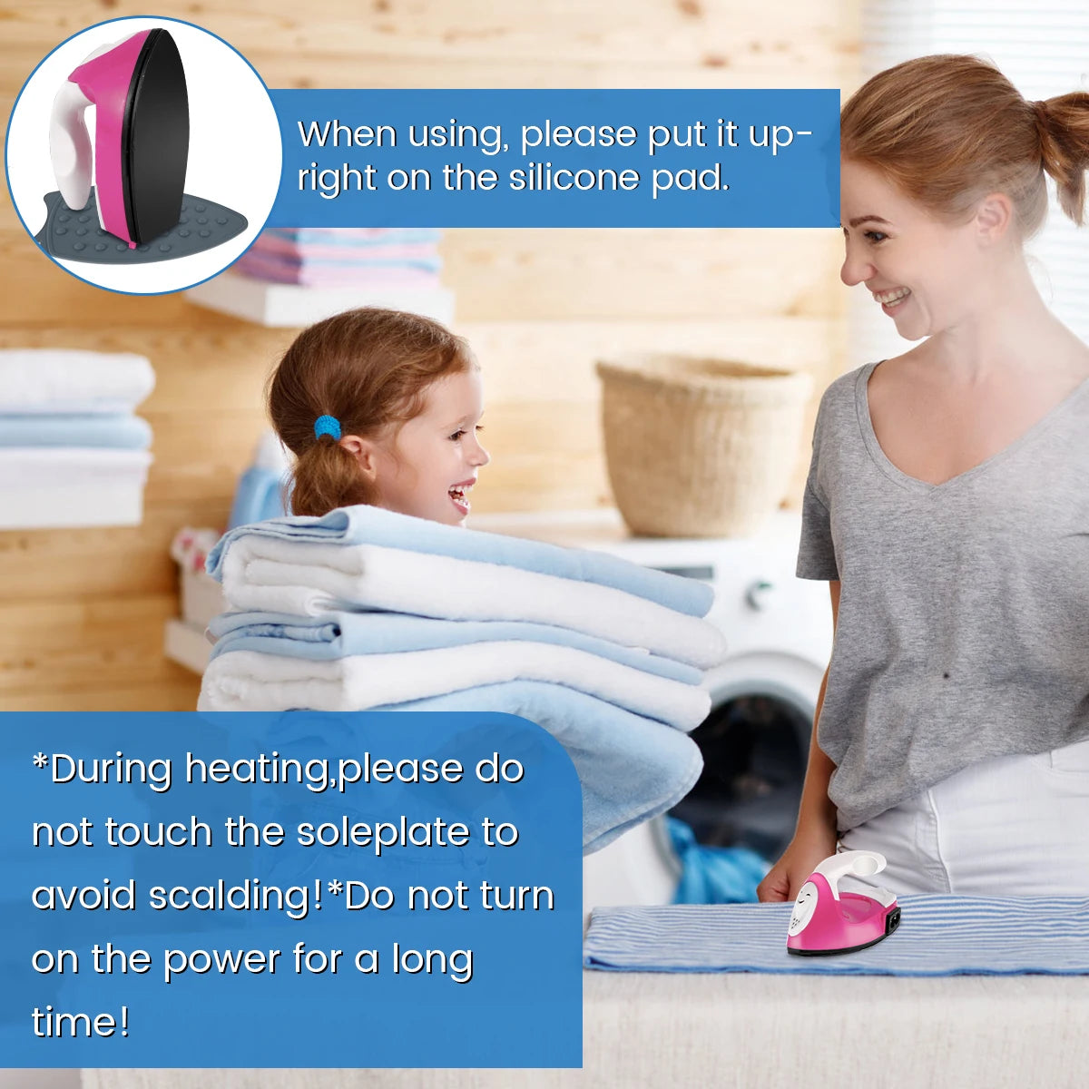 Mini Craft Heat Press Iron with Silicone Insulation Pad - EverGrowMarkeplace