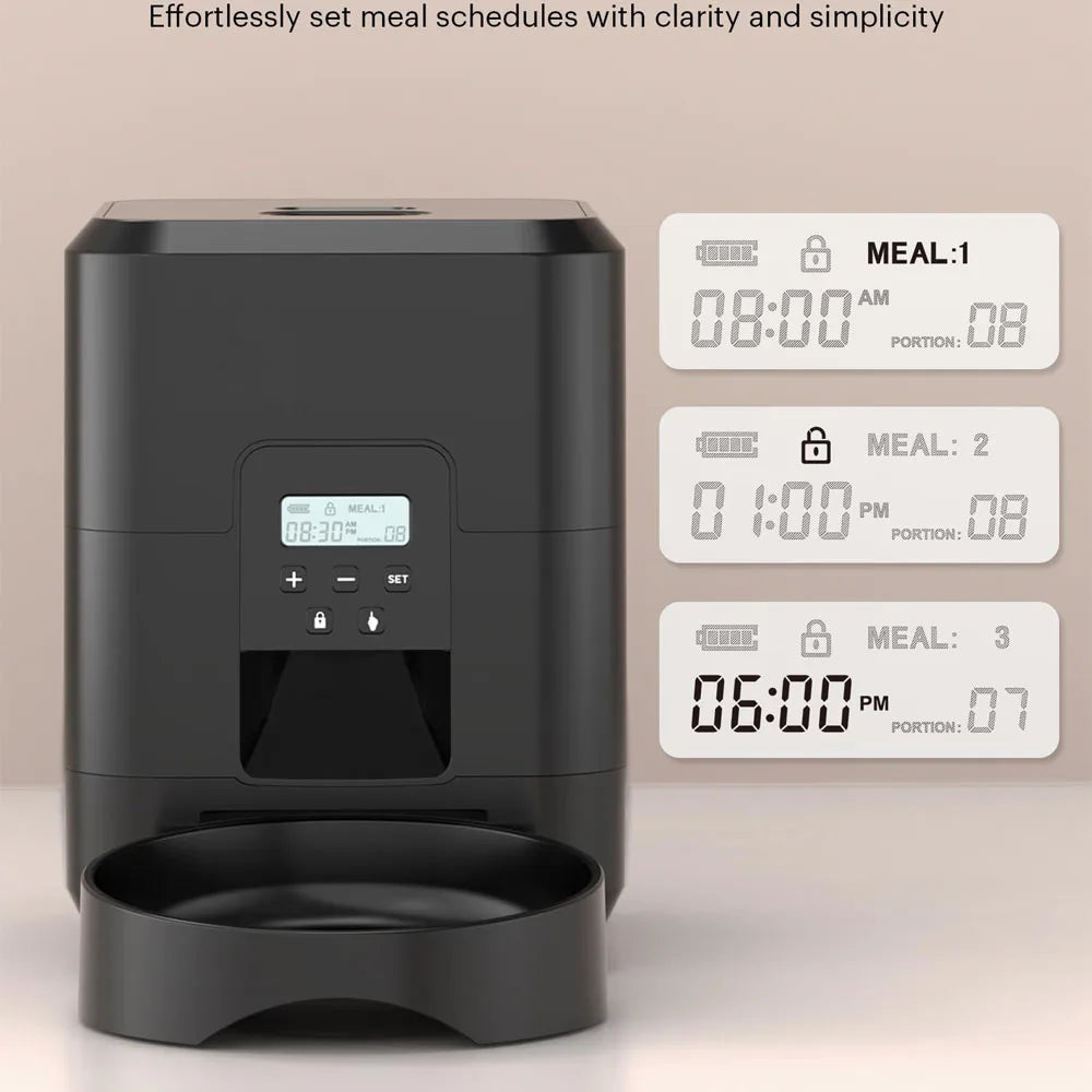 Automatic Pet Feeder with Timer and LCD Display