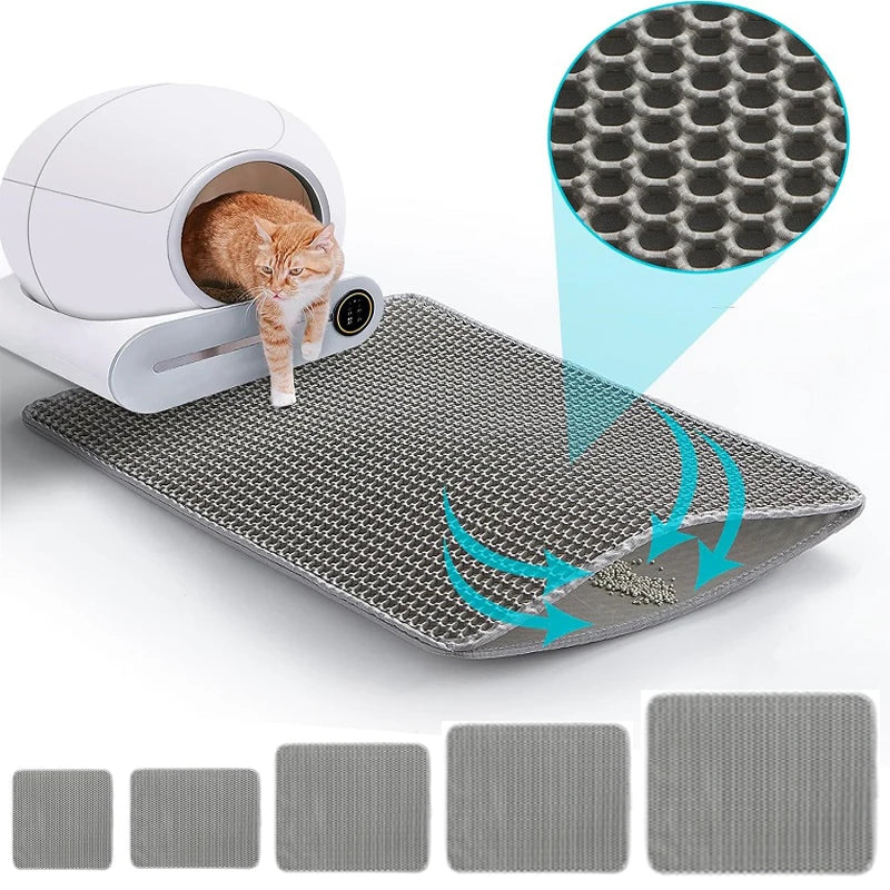 Double-Layer Cat Litter Trapping Mat Waterproof Non-Slip