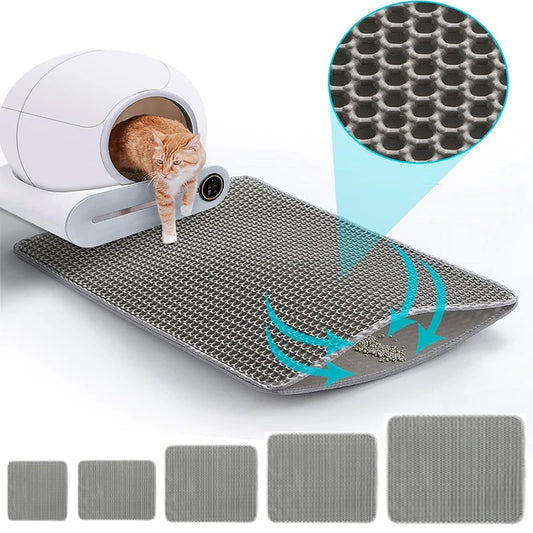 Double-Layer Cat Litter Trapping Mat Waterproof Non-Slip