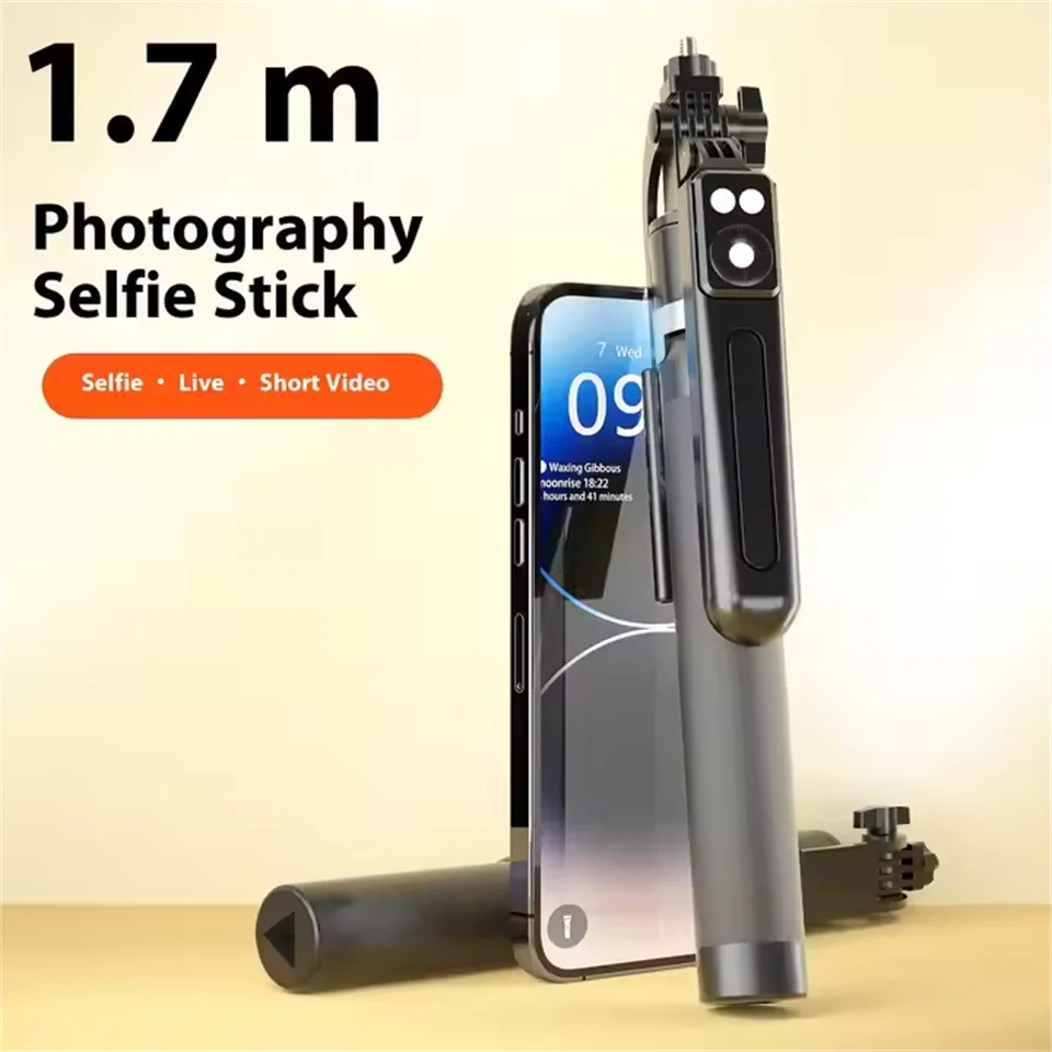 Bluetooth Selfie Stick Tripod with Light and Remote - EverGrowMarkeplace