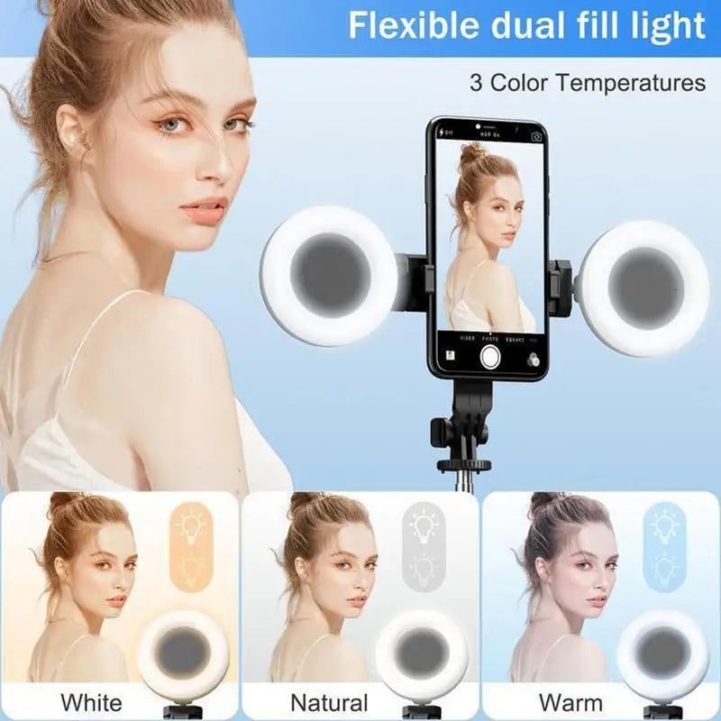 6-in-1 Selfie Stick Tripod with Dual Lights and Remote