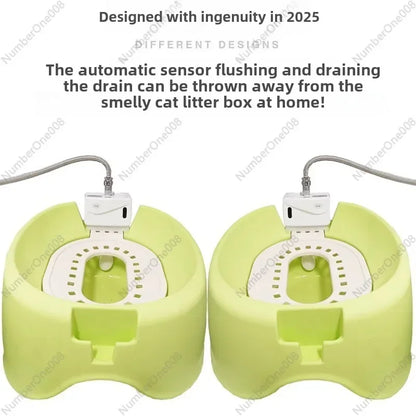 Automatic Self-Cleaning Cat Litter Box With Odor Control