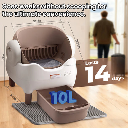 Automatic Self-Cleaning Cat Litter Box With App Control
