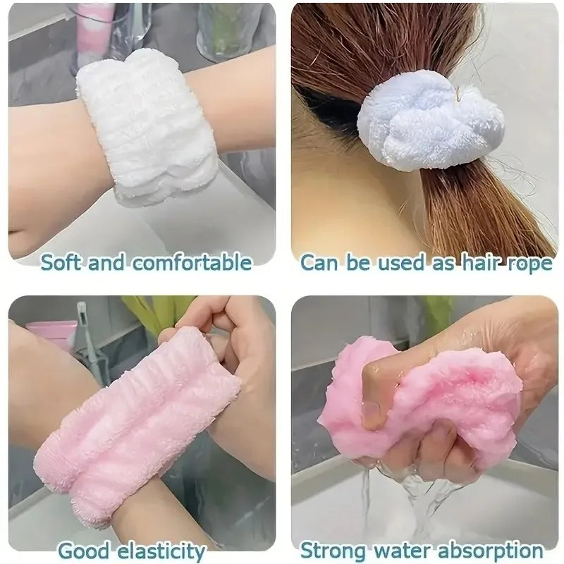 4-Piece Facial Cleansing Kit with Brush, Headband & Bands