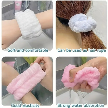 4-Piece Facial Cleansing Kit with Brush, Headband & Bands