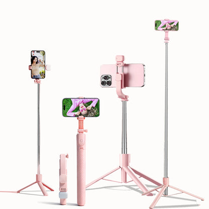 Aluminum Selfie Stick Tripod With Fill Light & Remote