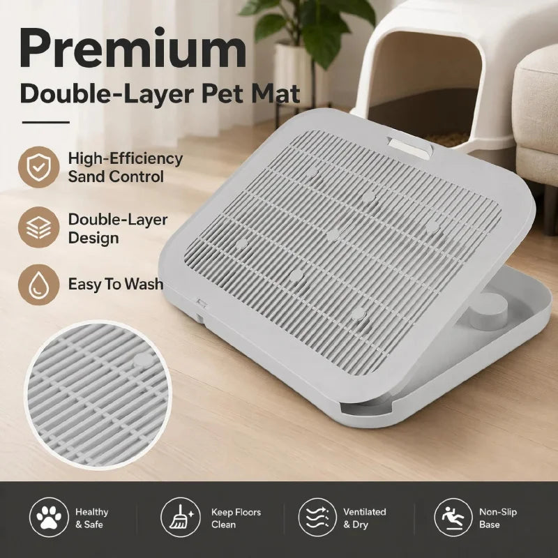 Double-Layer Honeycomb Cat Litter Trapping Mat Waterproof