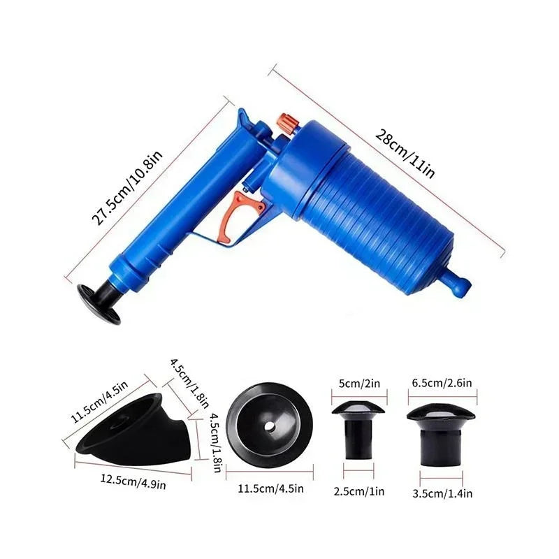 High-Pressure Air Drain Plunger – Multi-Drain Blockage Remover