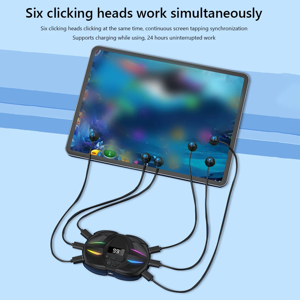 Phone Auto Clicker With Digital Display – Silent RGB Tapping