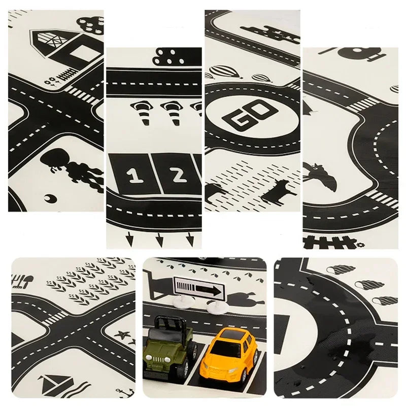 Kids City Traffic Play Mat – Waterproof Educational Rug