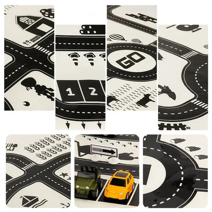 Kids City Traffic Play Mat – Waterproof Educational Rug