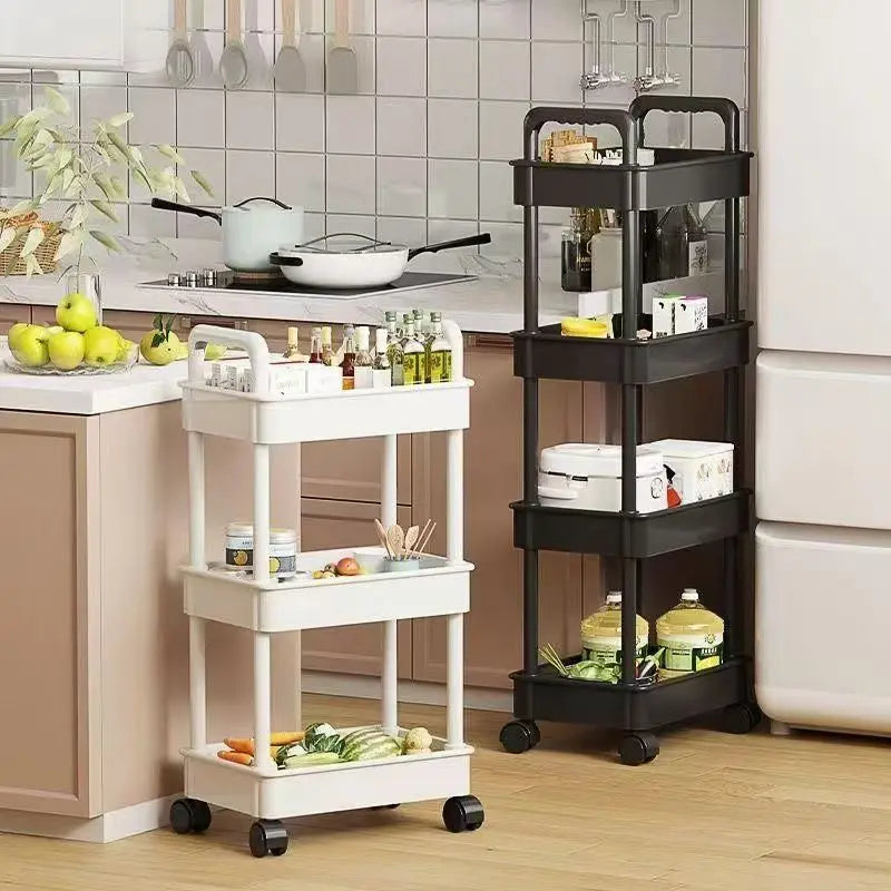 5-Layer Kitchen Storage Trolley Cart – 360° Rolling Rack