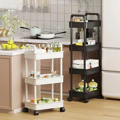 5-Layer Kitchen Storage Trolley Cart – 360° Rolling Rack