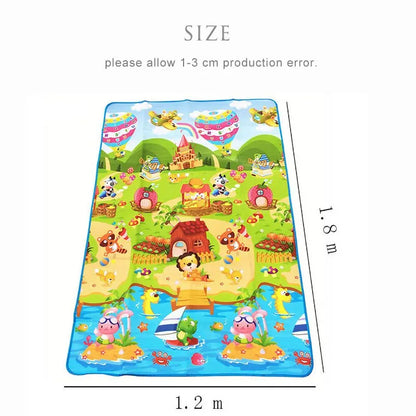 Double-Sided Foam Baby Play Mat – Educational Crawl Rug - EverGrowMarkeplace