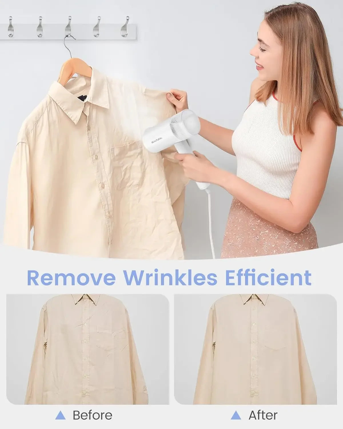Portable Clothes Steamer – Fast Heat-Up, Foldable Design - EverGrowMarkeplace