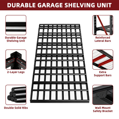 Heavy Duty Metal Storage Rack 5-Tier Adjustable Shelf