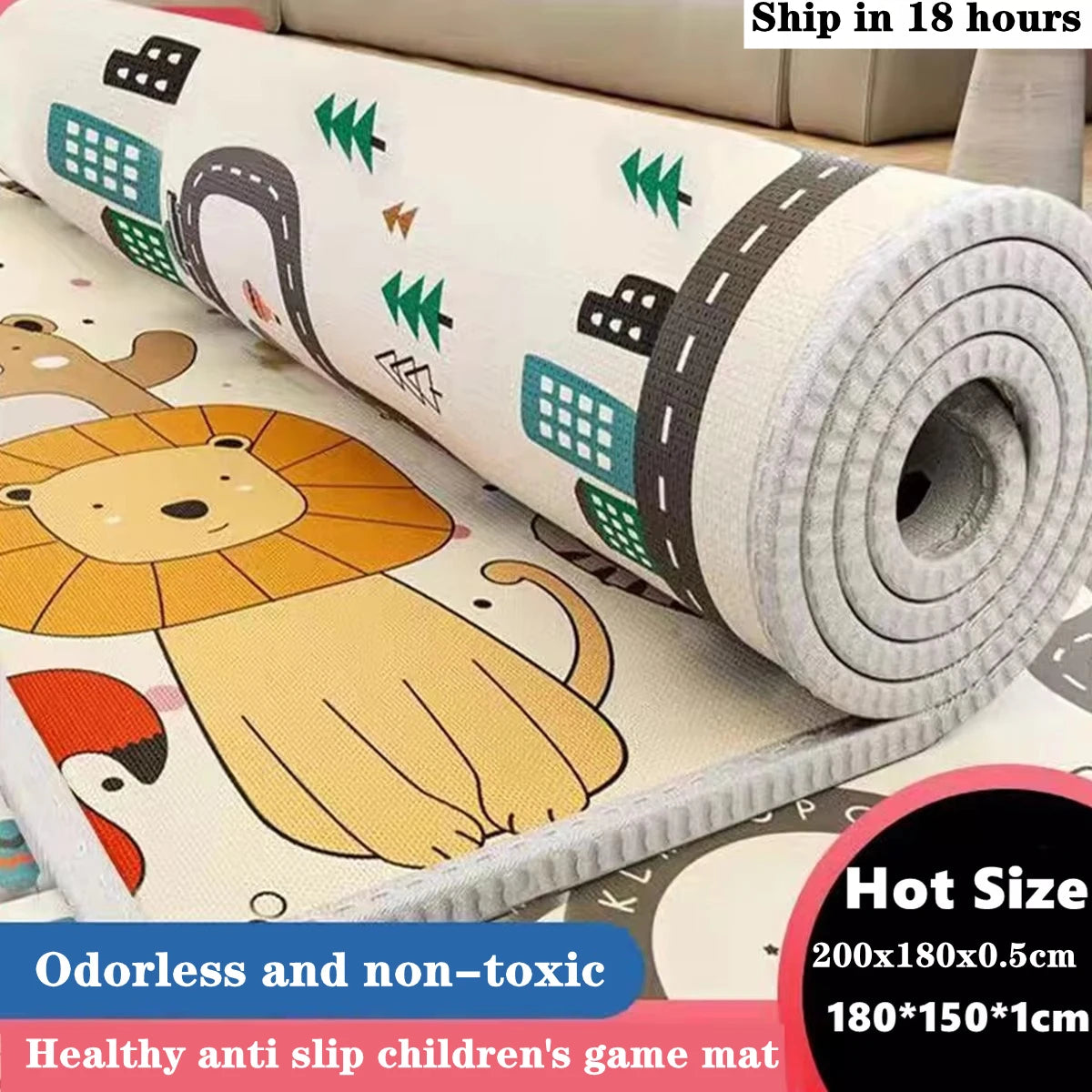Foldable Baby Play Mat Foam Carpet – Soft, Non-Toxic - EverGrowMarkeplace