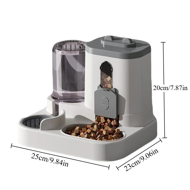 Automatic Pet Feeder Bowl with Water Dispenser