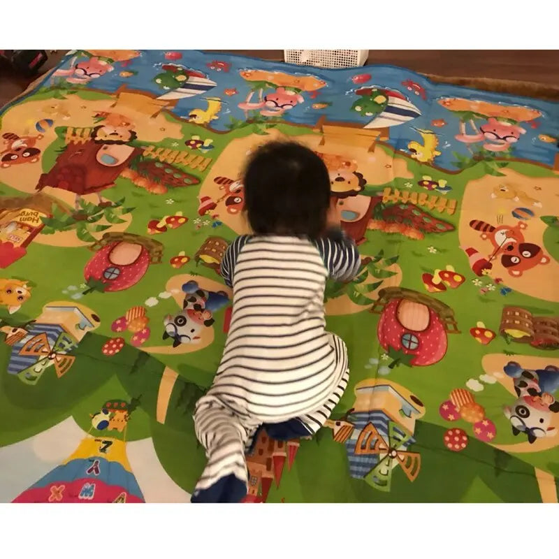 Double-Sided Foam Baby Play Mat – Educational Crawl Rug - EverGrowMarkeplace