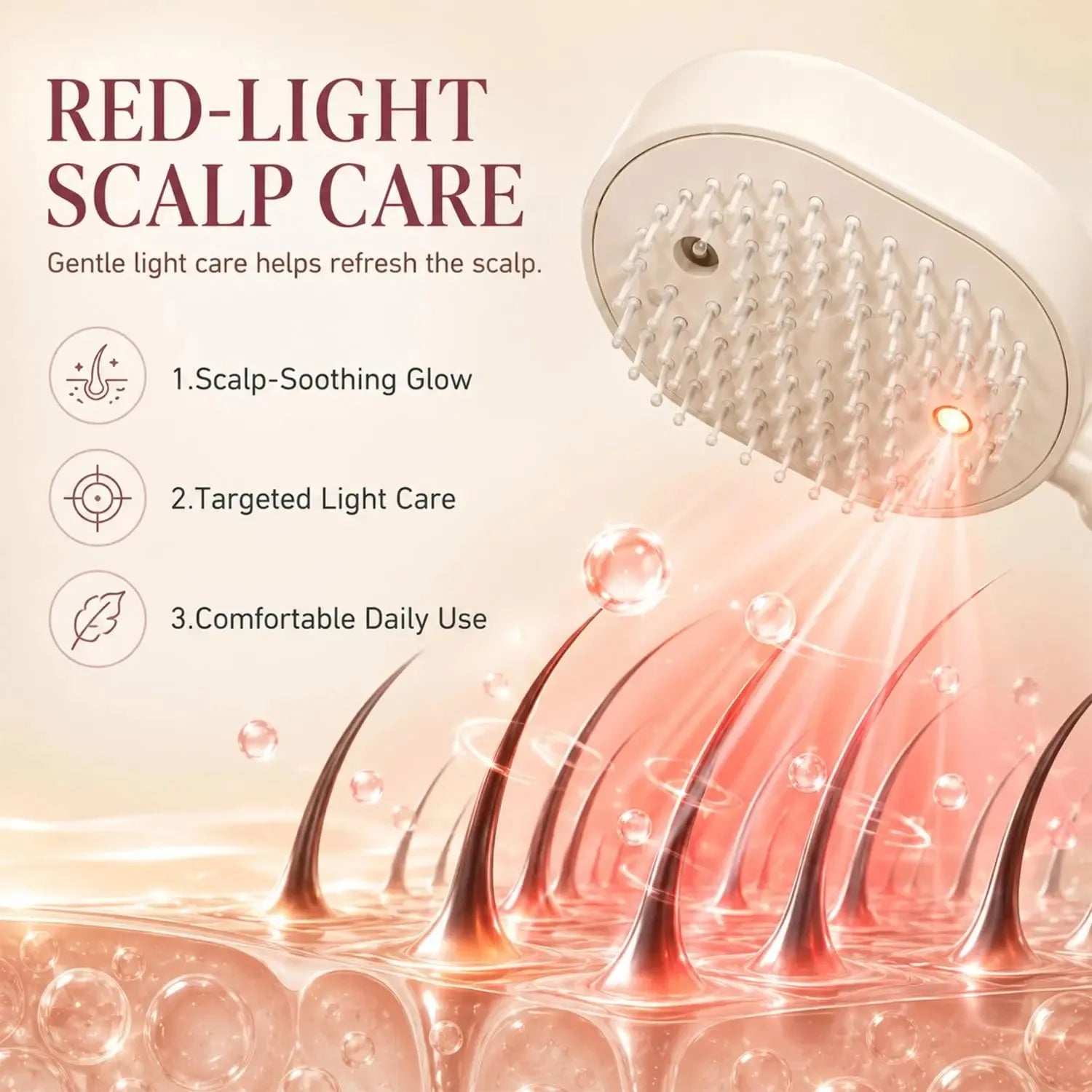 Electric Steam Hair Straightening Brush With Massage