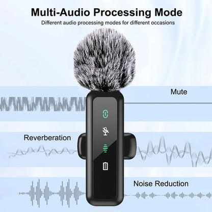 Wireless USB-C Lavalier Microphone – Noise Reduction Kit - EverGrowMarkeplace