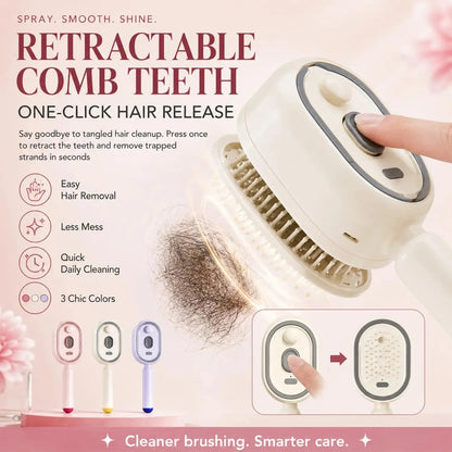 Electric Steam Hair Straightening Brush With Massage