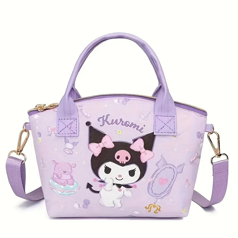 Kawaii Cartoon Tote Handbag With Cute Character Print