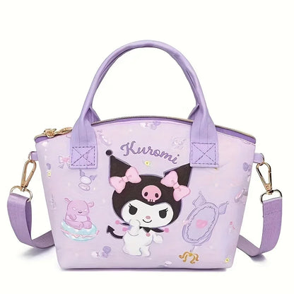 Kawaii Cartoon Tote Handbag With Cute Character Print